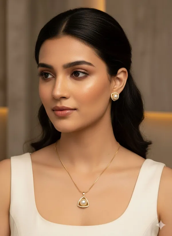 Pink_&_Golden_Gold-Plated_Floral_Earrings_With_Ad_On_Top_&_White_Gold_Plated_Pendant_Set_With_Pearl_In_Center_Matching_Earrings_For_Women_(Pack_Of_2)