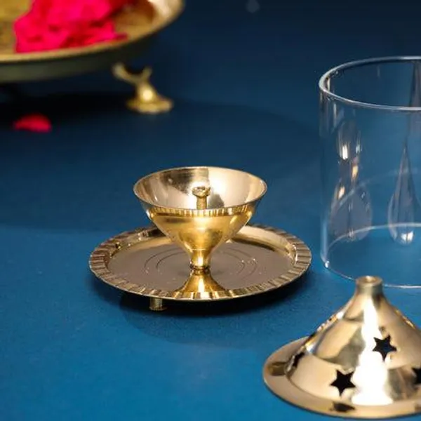 Golden_Brass_Glass_Akhand_Jyoti_Star_Diya