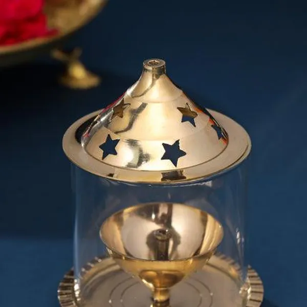 Golden_Brass_Glass_Akhand_Jyoti_Star_Diya