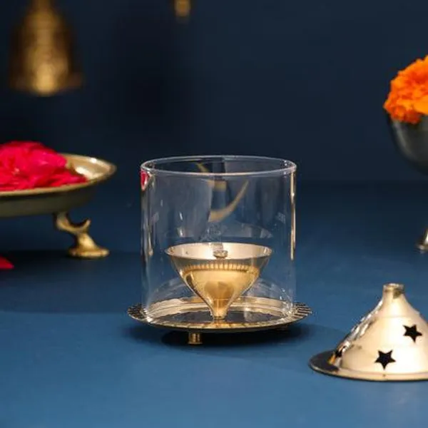 Golden_Brass_Glass_Akhand_Jyoti_Star_Diya
