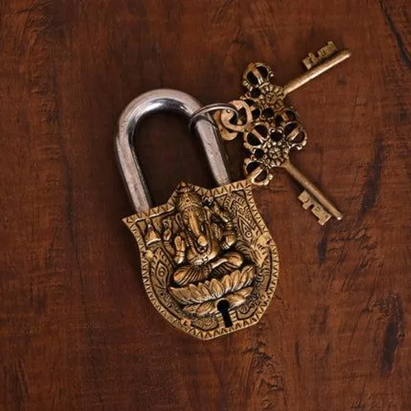 Golden_Brass_Ganesha_Door_Lock_For_Home