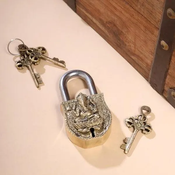 Golden_Brass_Ganesha_Door_Lock_For_Home