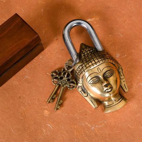 Golden_Brass_Buddha_Door_Lock