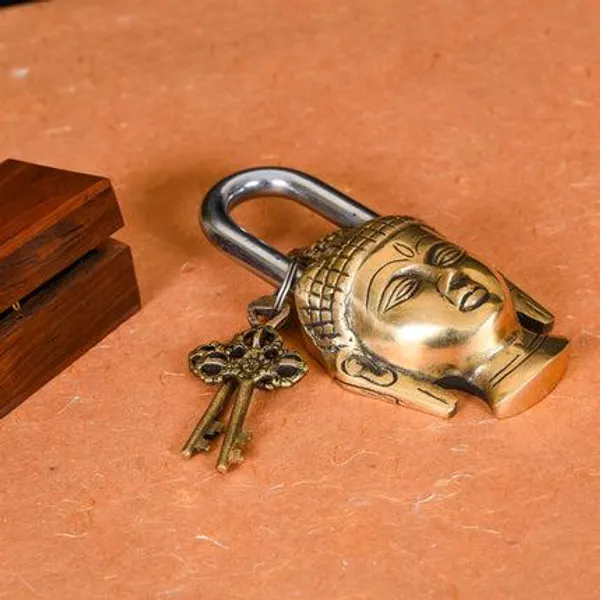 Golden_Brass_Buddha_Door_Lock