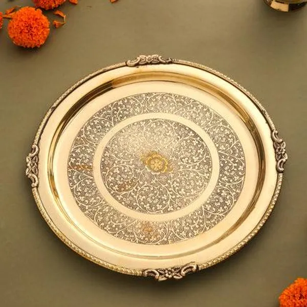 Golden_Brass_Thali_For_Pooja
