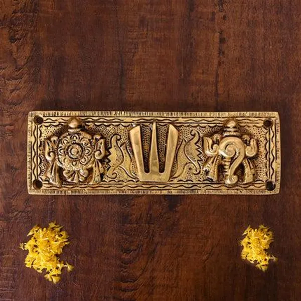 Golden_Brass_Shankh_Chakra_Namah_Wall_Hanging