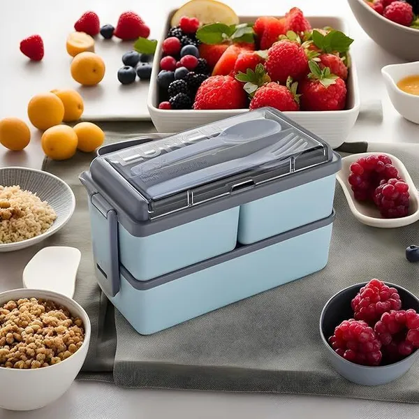 Multicolor_Plastic_Leakproof_Lunch_Boxes_With_Cutlery_(1400_Ml)_(Pack_Of_2)