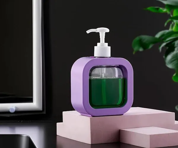 Purple_Refillable_Hand_Wash_Liquid_Dispenser_(300_Ml_|_12_X_10_X_8_Cm)