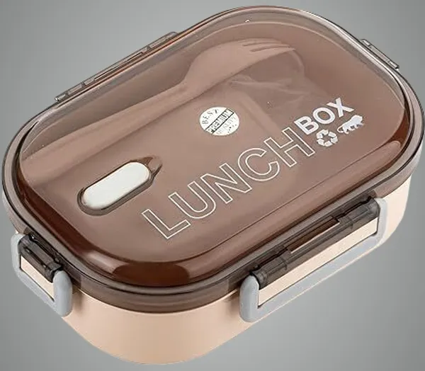 Peach_Plastic_Peach_Lunch_Box_With_Spoon_&_Fork_(750_Ml)