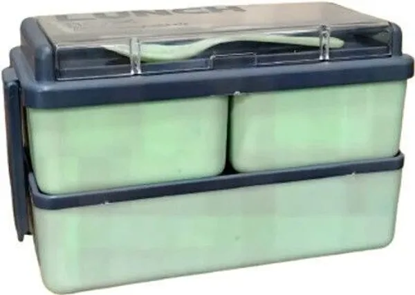 Green_Plastic_Stylish_Double_Layer_Bento_Lunch_Box._(1000_Ml)