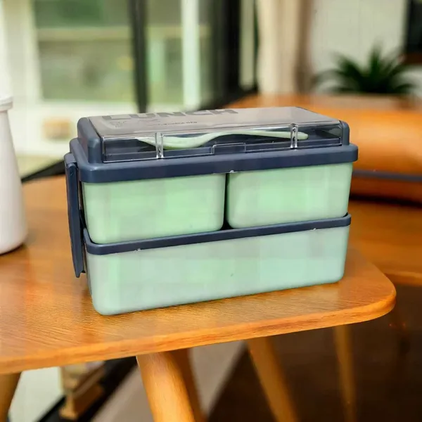 Green_Plastic_Stylish_Double_Layer_Bento_Lunch_Box._(1000_Ml)