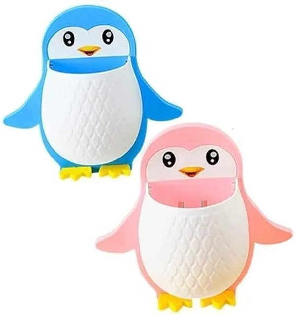 Multicolor_Plastic_Penguin_Wall_Mounted_Toothbrush_Holder_(Pack_Of_3)