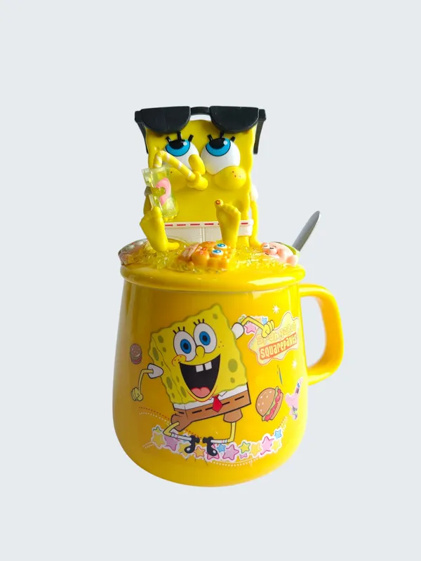 SpongeBob_3D-_Mug_&_Lid_Set_-_SunGlasses_Beach_Edition