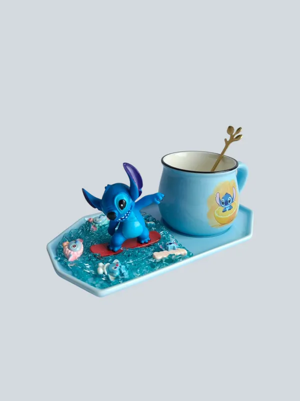 Stitch_3D-_Mug_&_tray_Set_-_Surfer_Citrus_Edition