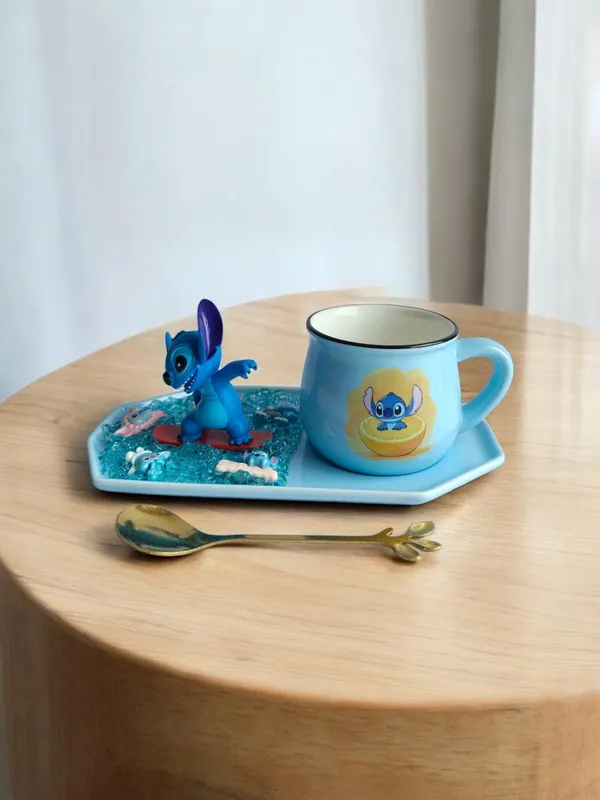 Stitch_3D-_Mug_&_tray_Set_-_Surfer_Citrus_Edition