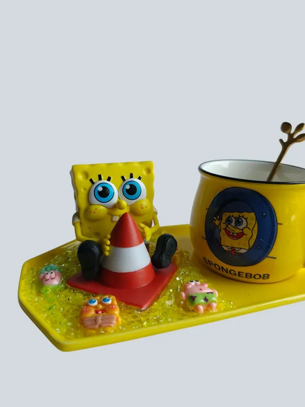SpongeBob_3D-_Mug_&_Tray_Set_-_Cone_Jelly_Jam_Edition