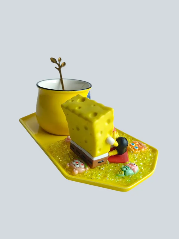SpongeBob_3D-_Mug_&_Tray_Set_-_Cone_Jelly_Jam_Edition