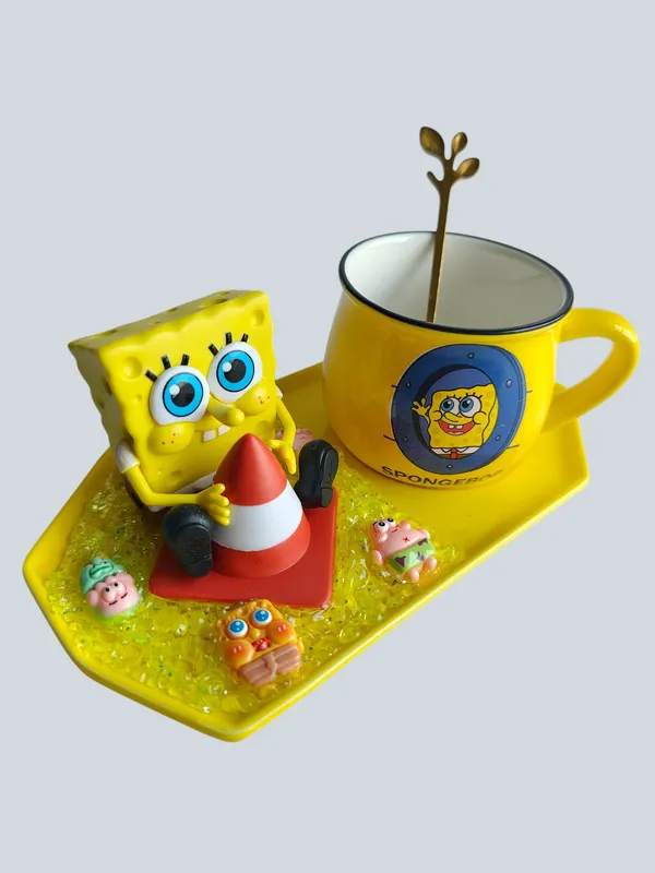 SpongeBob_3D-_Mug_&_Tray_Set_-_Cone_Jelly_Jam_Edition