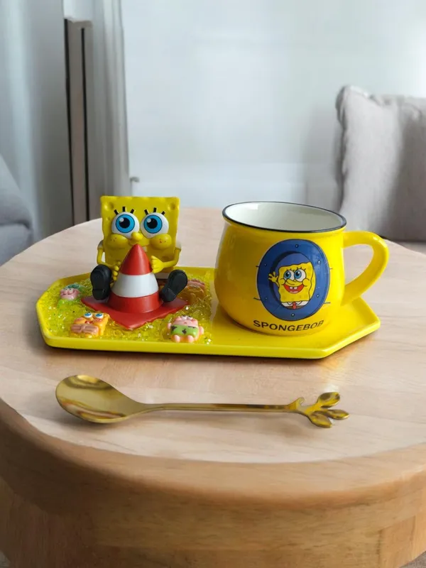 SpongeBob_3D-_Mug_&_Tray_Set_-_Cone_Jelly_Jam_Edition