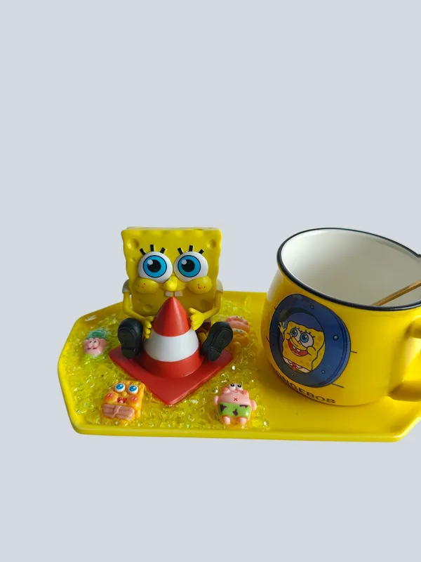 SpongeBob_3D-_Mug_&_Tray_Set_-_Cone_Jelly_Jam_Edition