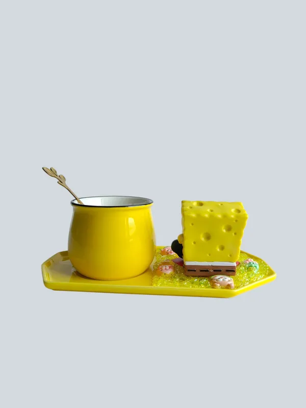SpongeBob_3D-_Mug_&_Tray_Set_-_Cone_Jelly_Jam_Edition