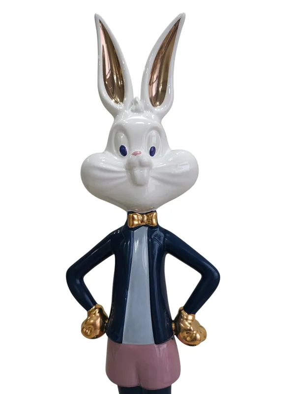 Boss_Bunny_Deluxe_-_Navy_&_Gold_Ceramic_Sculpture