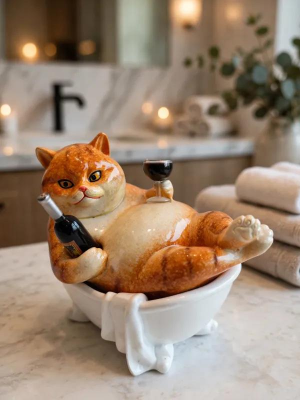 Chill_Cat_-_Drunk_Cat_in_Bathtub_with_Wine_Bottle_Figurine