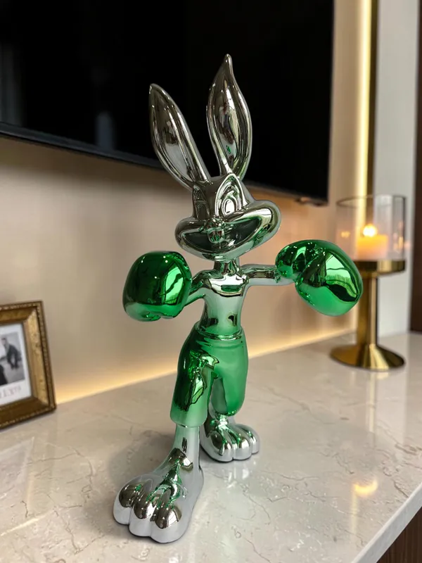 Chrome_Bunny_Table_Decor_Figurine