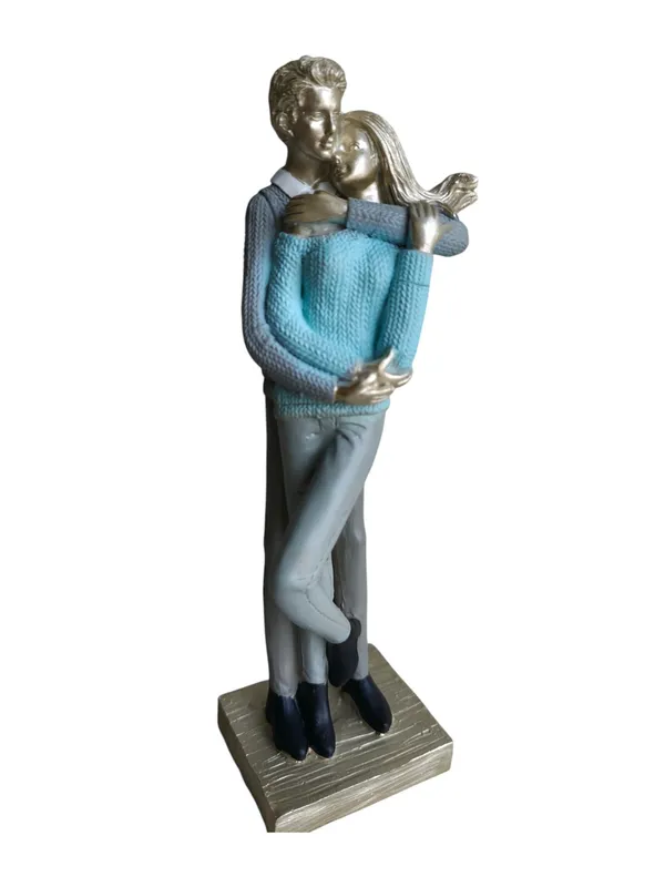 COUPLE-BLU:_Blue_Sweater_Embrace