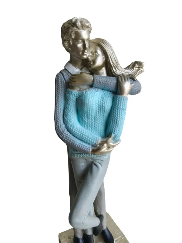 COUPLE-BLU:_Blue_Sweater_Embrace