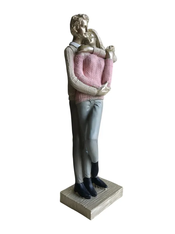 COUPLE-PNK:_Pink_Sweater_Embrace