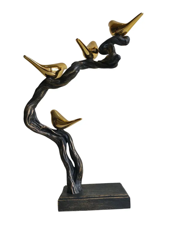 Golden_Harmony_-_4_Birds_on_Twisted_Branch_Sculpture