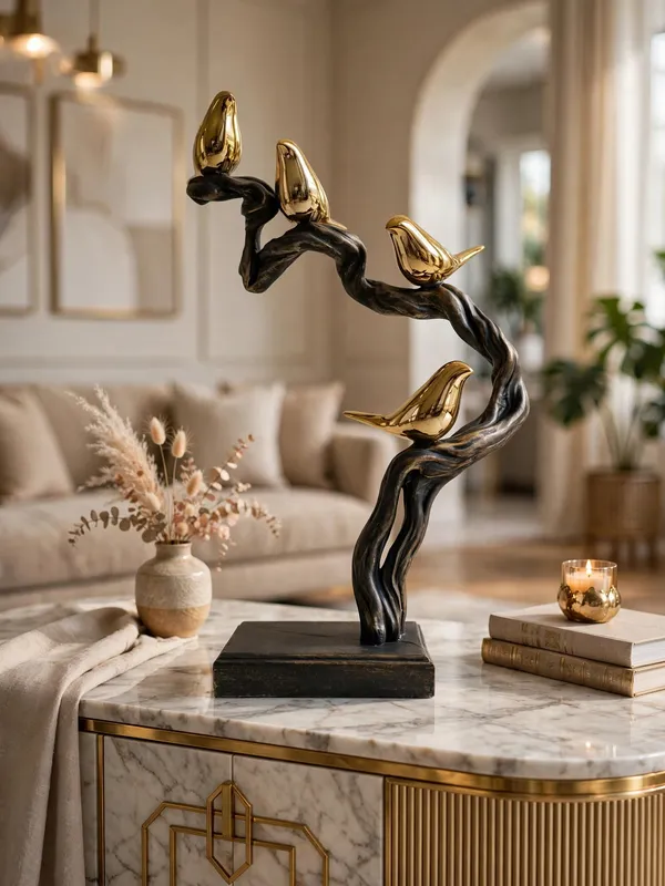 Golden_Harmony_-_4_Birds_on_Twisted_Branch_Sculpture