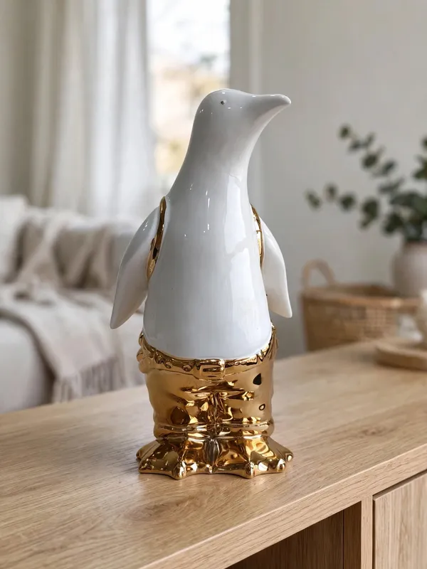 Golden_Tux_Penguin_-_Luxury_Ceramic_Vase_Figurine