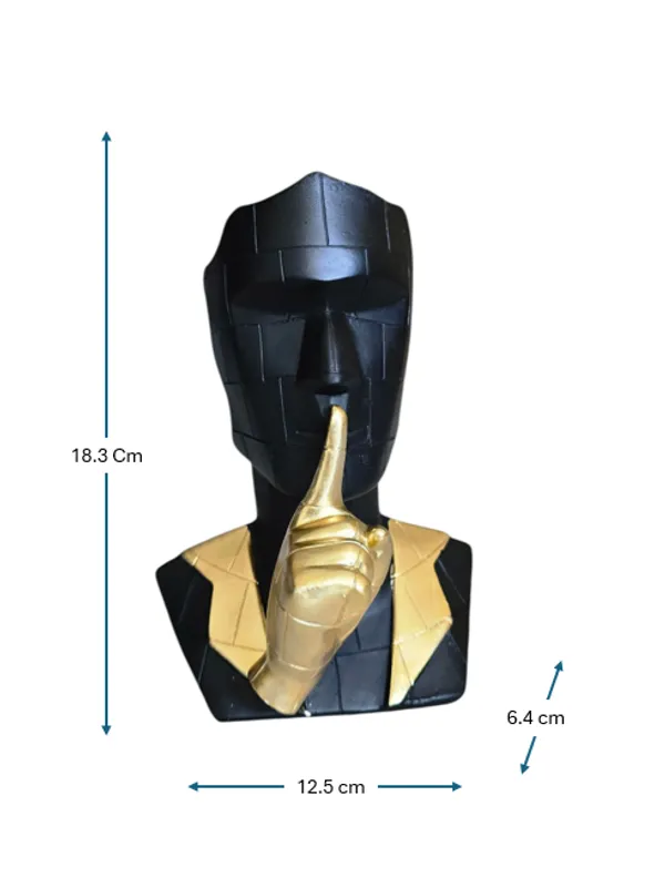 Gold_&_Black_Polyresin_Premium_Silence_Face