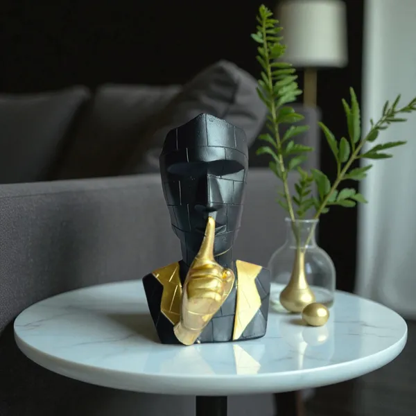 Gold_&_Black_Polyresin_Premium_Silence_Face