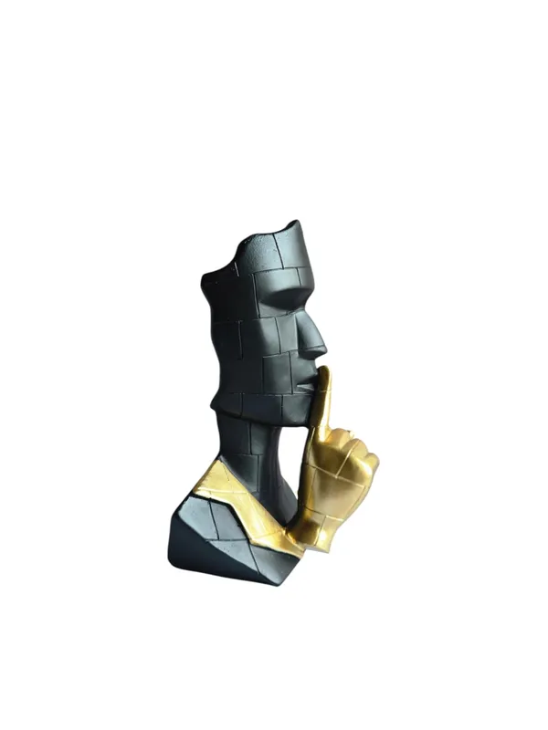 Gold_&_Black_Polyresin_Premium_Silence_Face