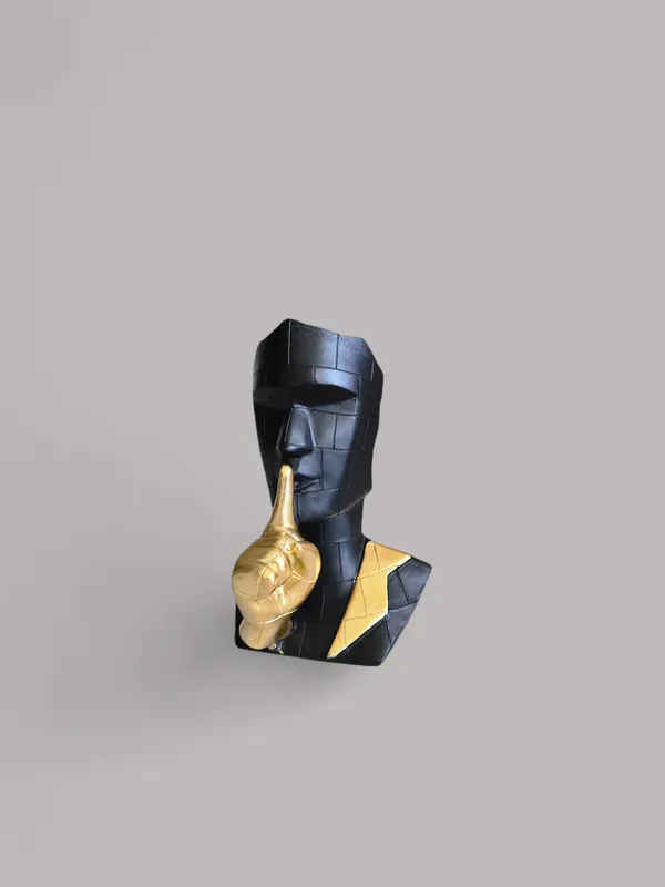 Gold_&_Black_Polyresin_Premium_Silence_Face