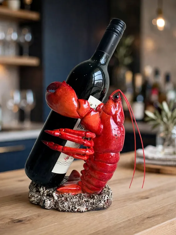 Lobster_King_-_Standing_Red_Lobster_Bottle_Holder