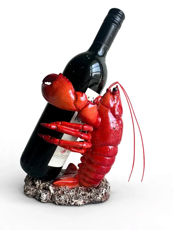 Lobster_King_-_Standing_Red_Lobster_Bottle_Holder