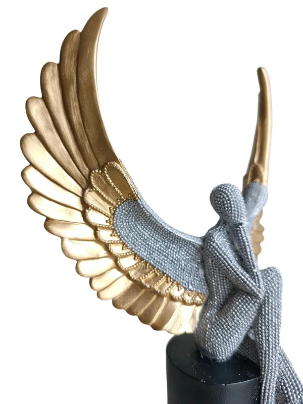 LuxeArt_Angel_Wings_Contemplation_Sculpture_-_Gold_&_Silver_Beaded_Angel_Showpiece