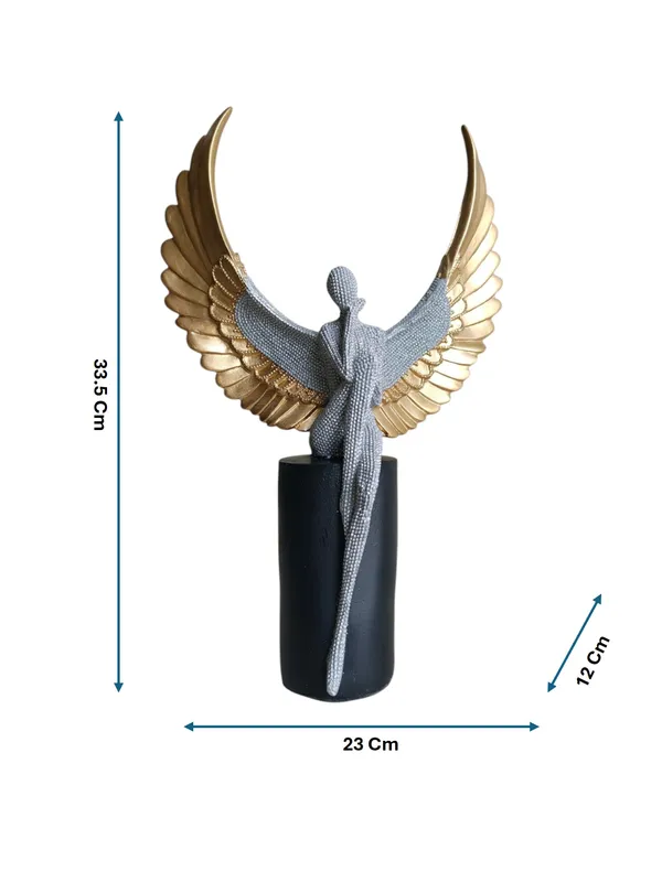 LuxeArt_Angel_Wings_Contemplation_Sculpture_-_Gold_&_Silver_Beaded_Angel_Showpiece