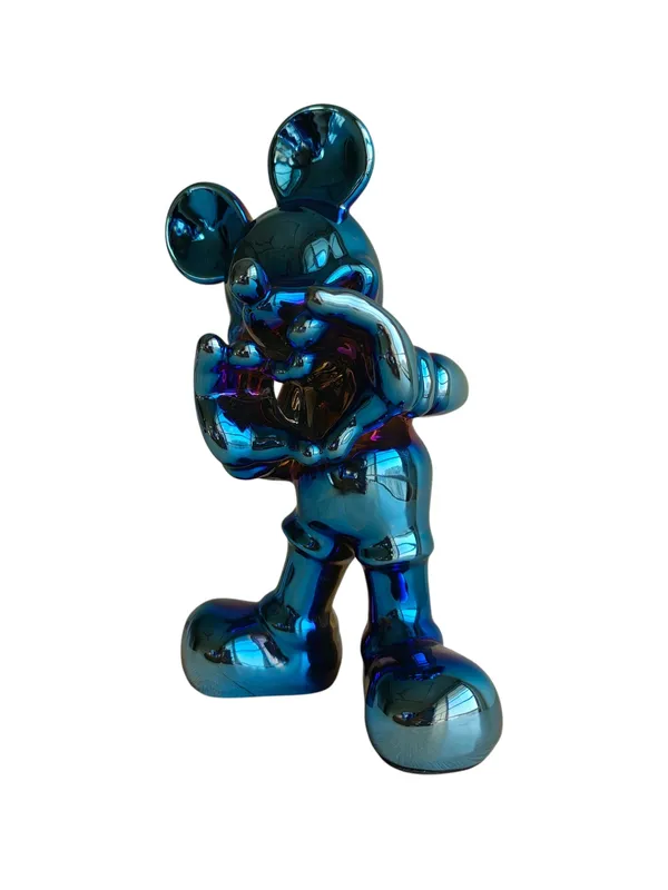 Metallic_Blue_Heart_Mouse_Showpiece_-_Glossy_Chrome_Decor_Figurine