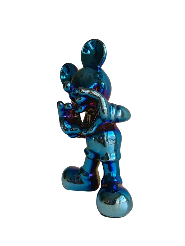 Metallic_Blue_Heart_Mouse_Showpiece_-_Glossy_Chrome_Decor_Figurine