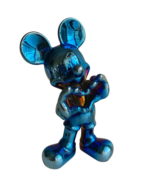 Metallic_Blue_Heart_Mouse_Showpiece_-_Glossy_Chrome_Decor_Figurine