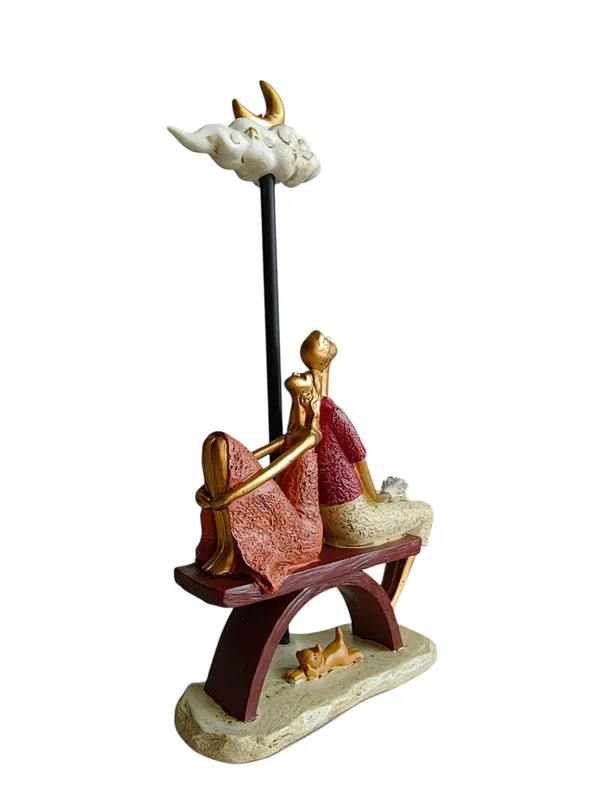 Moonlit_Romance_-_Romantic_Couple_Sitting_on_Bench_with_Dog_Figurine