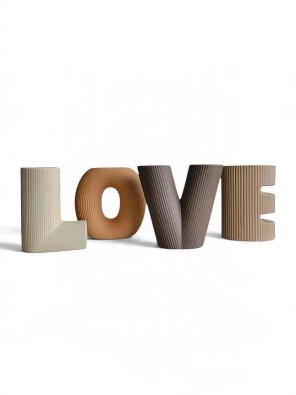 Neutral_Ribbed_LOVE_-_Sculptural_Ceramic_Letter_Vases
