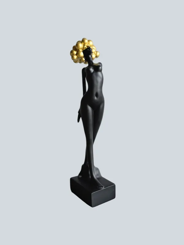 Black_Polyresin_Premium_&_Elegant_Golden_Hair_Standing_Lady