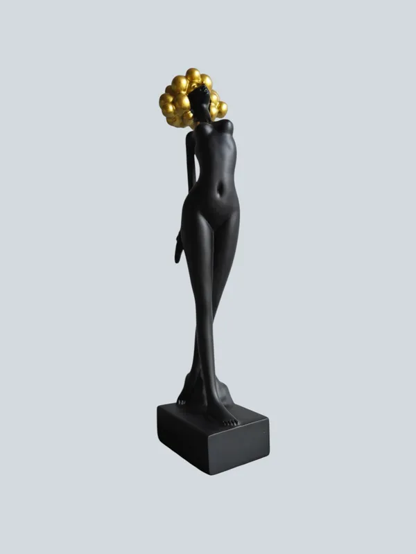 Black_Polyresin_Premium_&_Elegant_Golden_Hair_Standing_Lady