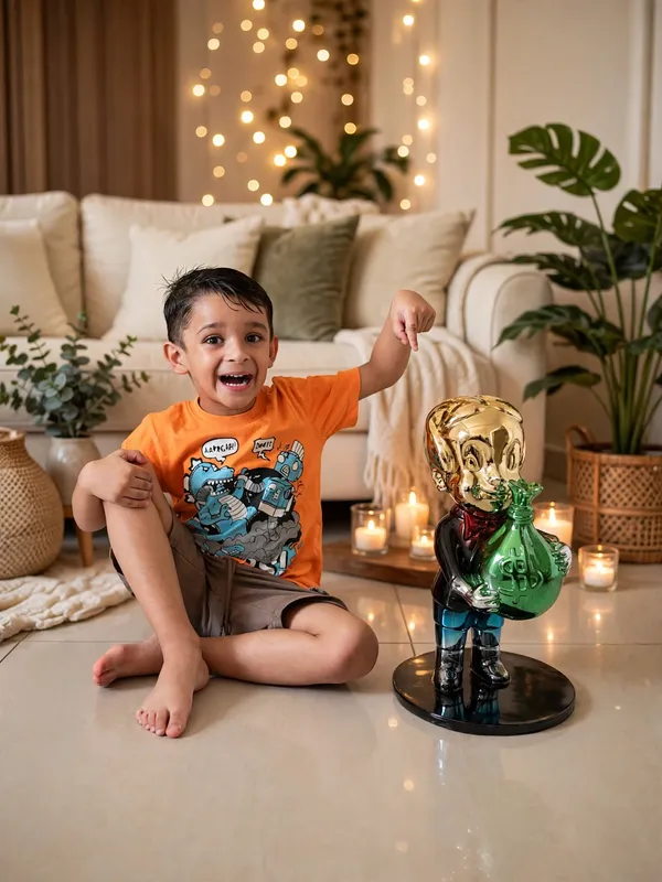 Richie_Rich_Pop_Art_Sculpture_with_Gold_Head_&_Green_Money_Bag